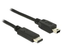 Delock Kabel USB Type-C™ 2.0 samec > USB 2.0 typ Mini-B samec 0,5 m černý