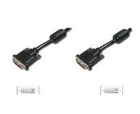 Digitus Připojovací kabel DVI, DVI (24 + 1), 2x ferit M / M, 10,0 m, DVI-D Dual Link, bl