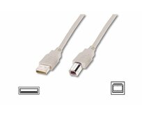 Digitus Připojovací kabel USB 2.0, typ A - B M / M, 1,0 m,šedý