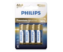 Philips baterie 4x AA (1,5V), řada Premium Alkaline