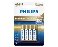 Philips baterie 4x AAA (1,5V), řada Premium Alkaline