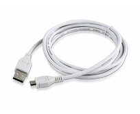 CABLEXPERT Kabel USB A Male/Micro USB Male 2.0, 1,8m, White, High Quality