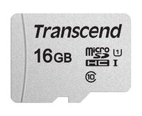 Transcend 16GB microSDHC 300S UHS-I U1 (Class 10) paměťová karta (bez adaptéru), 95MB/s R, 45MB/s W 