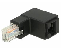 Delock Adaptér RJ45 samec pravoúhlý > RJ45 samice Cat.6 UTP