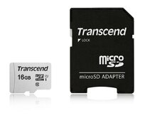 Transcend 16GB microSDHC 300S UHS-I U1 (Class 10) paměťová karta (s adaptérem)