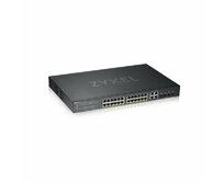 Zyxel GS1920-24HPv2, 28 Port Smart Managed PoE Switch 24x Gigabit Copper PoE and 4x Gigabit dual pers., hybird mode, sta