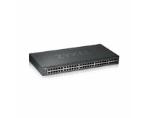 Zyxel GS1920-48v2, 50 Port Smart Managed Switch 44x Gigabit Copper and 4x Gigabit dual pers., hybrid mode, standalone or