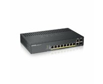 Zyxel GS1920-8HPv2, 10 Port Smart Managed Switch 8x Gigabit Copper and 2x Gigabit dual pers., hybird mode, standalone or