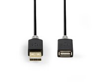 Nedis CCBW60010AT20 - USB 2.0 kabel | A Zástrčka - A Zásuvka | 2 m | Antracit