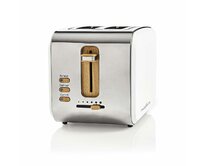 Nedis KABT510EWT - Topinkovač | 2 Široké Otvory | Soft-Touch | Bílá barva