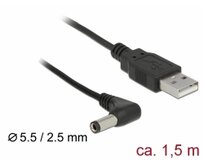 Delock USB Power Cable to DC 5.5 x 2.5 mm male 90° 1.5 m