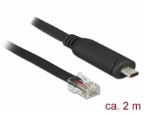 Delock Adaptér USB 2.0 Typ-C samec > 1 x Serial RS-232 RJ45 samec 2,0 m