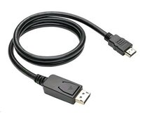 C-TECH Kabel DisplayPort/HDMI, 1m, černý