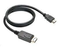 C-TECH Kabel  DisplayPort/HDMI, 2m, černý