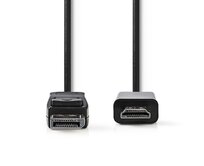 Nedis CCGB37100BK20 - DisplayPort – HDMI Kabel | DisplayPort Zástrčka - HDMI Konektor | 2 m | Černá barva