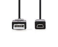 Nedis CCGB60300BK20 - USB 2.0 kabel | A Zástrčka - Mini 5-Pin Zástrčka | 2 m | Černá barva