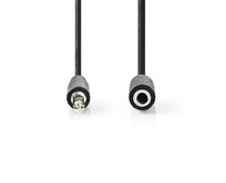 Nedis CAGB22050BK10 - Stereofonní Audio Kabel | 3,5mm Zástrčka - 3,5mm Zásuvka | 1 m | Černá barva