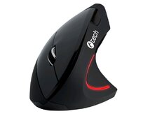 C-TECH myš VEM-09, vertikální, bezdrátová, 6 tlačítek, černá, USB nano receiver