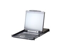 ATEN CL5708IN 8-Port PS/2-USB VGA 19" LCD KVM over IP Switch with Daisy-Chain Port and USB Peripheral Support