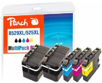 PEACH kompatibilní cartridge Brother LC529XL/LC525XL MultiPack Plus, 2xbk, c, m, y, 2x50 ml, 3x15 ml