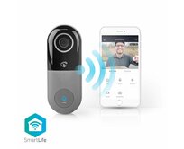Nedis WIFICDP10GY - Wi-Fi Smart Domovní Zvonek s Kamerou | Ovládání Pomocí Aplikace | microSD Slot | HD 720p