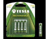 Tesla AAA RECHARGEABLE+ nabíjecí Ni-MH 800mAh, 4 ks 