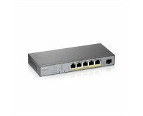 Zyxel GS1350-6HP, 6 Port managed CCTV PoE switch, long range, 60W, 802.3BT (1 year NCC Pro pack license bundled)