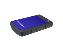 TRANSCEND 4TB StoreJet 25H3B, 2.5”, USB 3.0 (3.1 Gen 1) Externí Anti-Shock disk, tenký profil, černo/modrý