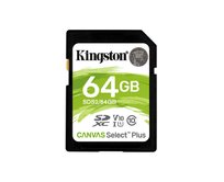 KINGSTON 64GB SDXC CANVAS Plus Class10 UHS-I 100MB/s Read Flash Card