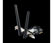 ASUS PCE-AX3000, AX3000 Dvoupásmový PCI-E Wi-Fi 6 (802.11ax). Podpora 160MHz, Bluetooth 5.0, zabezpečení sítě WPA3,OFDMA