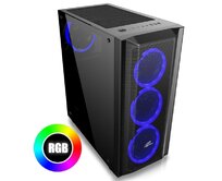 EVOLVEO Ptero Q1, case ATX , x RGB Rainbow Ring 120mm ventilátory , 2x 2,5 " SSD