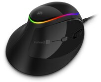 CONNECT IT GAME FOR HEALTH ergonomická vertikální myš, podsvícená, drátová, ČERNÁ