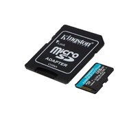 KINGSTON 128GB microSDHC Canvas Go! Plus 170R/100W U3 UHS-I V30 Card + SD Adapter