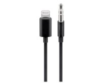 PremiumCord Apple Lightning audio redukční kabel na 3.5 mm stereo jack, 1 m, černý