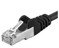 Premiumcord Patch kabel CAT6a S-FTP, RJ45-RJ45, AWG 26/7 0,25m černá