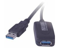 PremiumCord USB 3.0 repeater a prodlužovací kabel A/M-A/F 5m