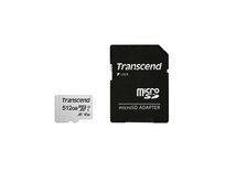 Transcend 512GB microSDXC 300S UHS-I U3 V30 A1 (Class 10) paměťová karta (s adaptérem), 95MB/s R, 40MB/s W