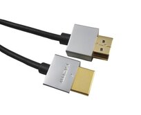  PremiumCord Slim HDMI High Speed + Ethernet kabel, zlacené konektory, 1m   