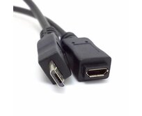 PremiumCord Kabel prodlužovací micro USB 2.0 male-female, černý 2m