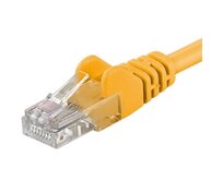 PremiumCord Patch kabel UTP RJ45-RJ45 CAT6 0.25m žlutá