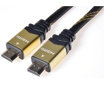 PremiumCord GOLD HDMI High Speed + Ethernet kabel, zlacené konektory, 1,5m