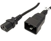 PremiumCord Kabel sítový propojovací 230V 10A 2m, konektory IEC 320 C13 - IEC 320 C20