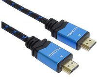 PremiumCord Ultra HDTV 4K@60Hz kabel HDMI 2.0b kovové+zlacené konektory 1,5m bavlněné opláštění kabelu