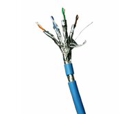 DATACOM F/FTP drát CAT6A LSOH,Eca 100m, plášť modrý