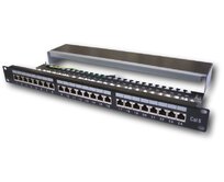 DATACOM Patch panel 19" STP 24 port CAT6 LSA 1U BK (3x8p) / VL