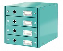 LEITZ Zásuvkový box Click&Store, 4 zásuvky, ledově modrá
