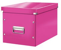 LEITZ Čtvercová krabice Click&Store, velikost L (A4), růžová