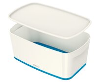 LEITZ Úložný box s víkem  MyBox, velikost S, bílá/modrá