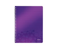 LEITZ Blok WOW A4, PP, linka, purpurová
