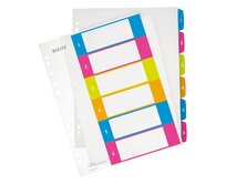 LEITZ Rejstříky WOW - popisovatelné na PC, A4+ MAXI 1-6
